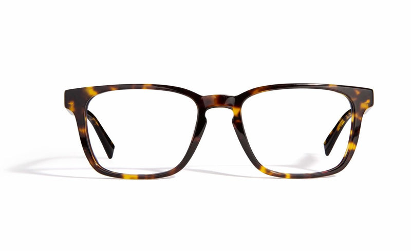 Image of Cheeterz Club eyewear. Photo of retro rectangle eyeglasses with clear lenses and blue light blocking technology. The frames are wide width with mahogany and golden brown color. Suitable for round, oval, and square face shapes. These glasses can be used as reading glasses with blue light glasses.