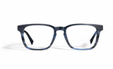 Image of Cheeterz Club eyewear. Photo of retro rectangle eyeglasses with clear lenses and blue light blocking technology. The frames are wide width with gray, silver, and blue gray color. Suitable for round, oval, and square face shapes. These glasses can be used as reading glasses with blue light glasses.